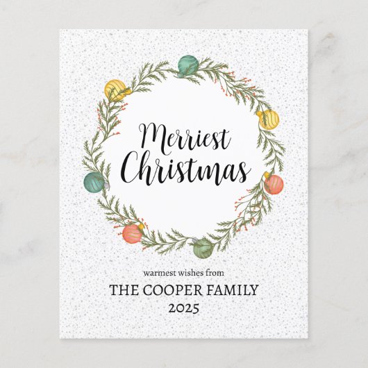 Budget Festivals Weihnachtskarte (Vorderseite)