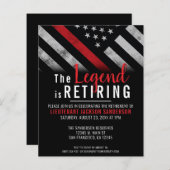 Budget Feuerwehrruhestand Feuerwehrmann Einladung (Vorne/Hinten)