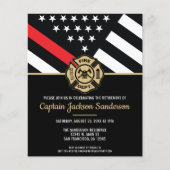 Budget Feuerwehrruhestand Feuerwehrmann Einladung (Vorderseite)