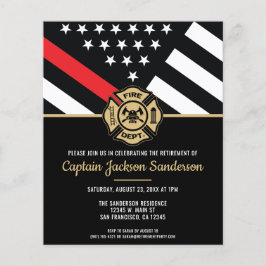 Budget Feuerwehrruhestand Feuerwehrmann Einladung