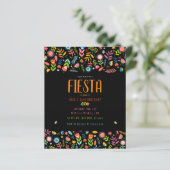 Budget Fiesta Floral Geburtstag Einladungen (Stehend Vorderseite)