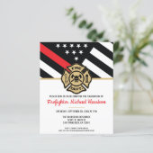 Budget Firefighter Academy Abschluss Einladung (Stehend Vorderseite)