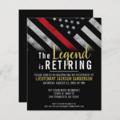 Budget Firefighter Rente Party Einladung (Vorne/Hinten)