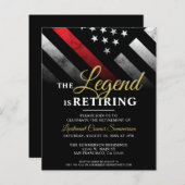 Budget Firefighter Rente Party Einladung (Vorne/Hinten)