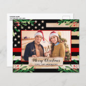 Budget Firefighter Thin Red Line Flag Weihnachten (Vorne/Hinten)