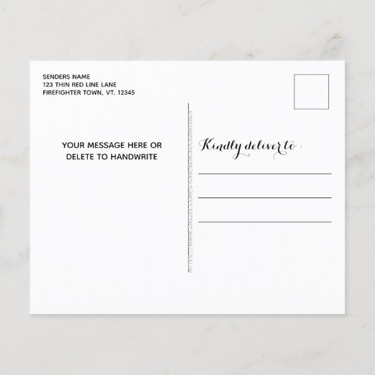 Budget Firefighter Thin Red Line Flag Weihnachten (Rückseite)