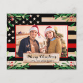 Budget Firefighter Thin Red Line Flag Weihnachten (Vorderseite)