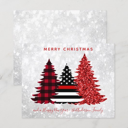 Budget Firefighter Weihnachtsbaum Rote Karierte Ka (Vorne/Hinten)