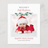 Budget First Christmas Baby Foto (Vorderseite)