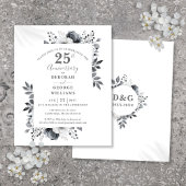 Budget Floral 25. Hochzeitstag Einladung