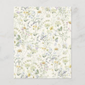 Budget Floral 40. Geburtstag Einladung Flyer (Hinten)