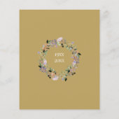 Budget Floral 50. Hochzeitstag Einladung (Rückseite)