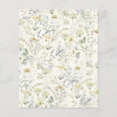 Budget Floral 60. Geburtstag Einladung (Rückseite)