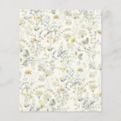 Budget Floral 60. Geburtstag Einladung Flyer (Hinten)