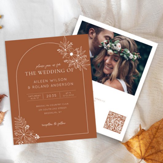 Budget Floral Arch Terracotta Foto Boho Wedding