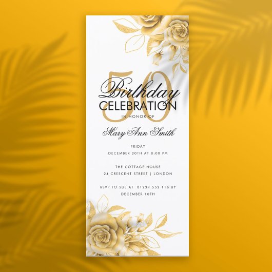 Budget Floral Birthday Party Elegante Gold
