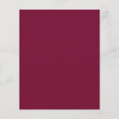 Budget Floral Burgundy Blush Silver Wedite Einladu (Rückseite)