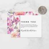 BUDGET Floral Butterfly Beileid Beerdigung Vielen  Mitteilungskarte (Vorderseite/Rückseite Beispiel)