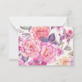 BUDGET Floral Butterfly Beileid Beerdigung Vielen  Mitteilungskarte (Rückseite)