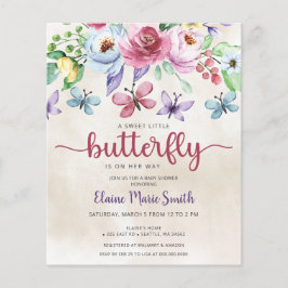 Budget Floral Butterfly Garden Baby Dusche