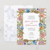 Budget Floral Chinoiserie Bird Garden Wedding (Vorne/Hinten)