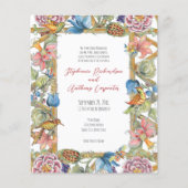 Budget Floral Chinoiserie Bird Garden Wedding (Vorderseite)
