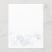 Budget Floral Dusty Blue Bridal Dusche Einladung (Rückseite)