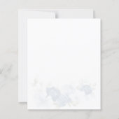 Budget Floral Dusty Blue Watercolor Brautparty (Rückseite)