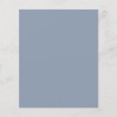 Budget Floral Dusty Blue Wedding Einladung (Rückseite)