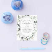 Budget Floral Eukalyptus Greenery Wedding Flyer (Einzeln)