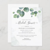 Budget Floral Eukalyptus Script-Brautparty (Vorne/Hinten)