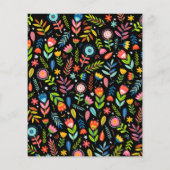 Budget Floral Fiesta Geburtstag Einladungen (Rückseite)