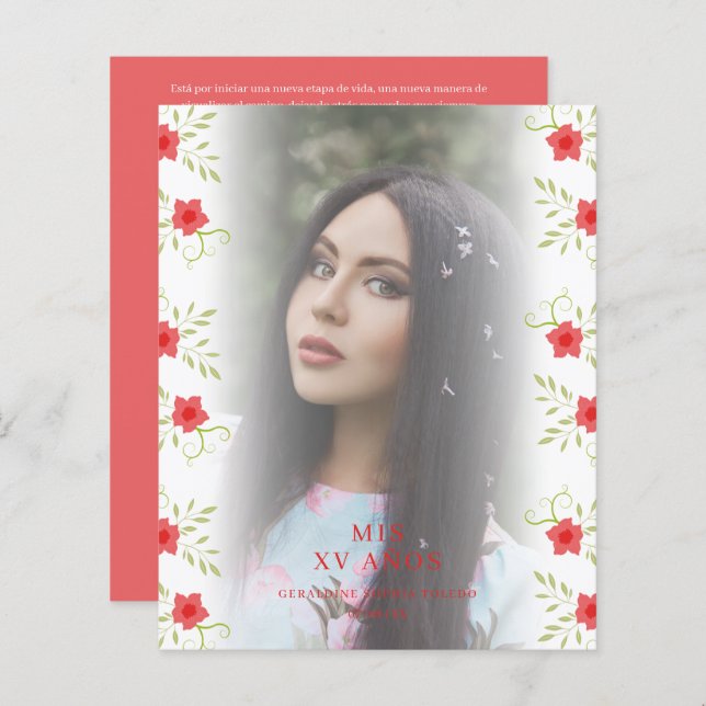 Budget Floral Garland Quinceañera Sophisticated  (Vorne/Hinten)