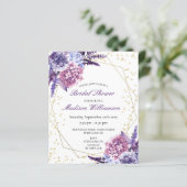 Budget Floral Gold Geometric Brautparty (Stehend Vorderseite)