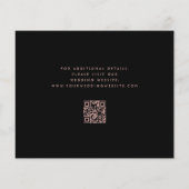 Budget Floral Lila Rose Gold QR Code Rett Datum (Rückseite)