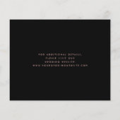 Budget Floral Lila Rose Gold Save the Date (Rückseite)