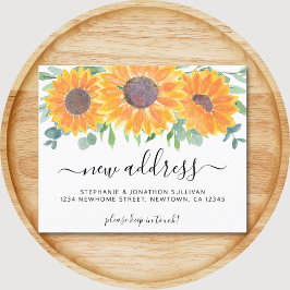 Budget Floral New Address Mouncement Ankündigung