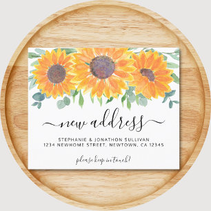 Budget Floral New Address Mouncement Ankündigung