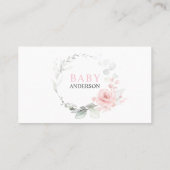 Budget Floral Pink Girl DIAPER RAFFLE Ticket (Rückseite)