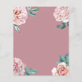 Budget Floral Pink Peonies Girl First Communation (Rückseite)