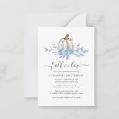 Budget Floral Pumpkin Fall Brautparty Einladung (Vorderseite)