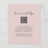 Budget Floral QR Code Monogram Wedding Einladung (Rückseite)