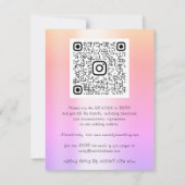 Budget Floral QR Code Pink Holographic Mermaid (Rückseite)