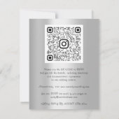Budget Floral QR Code Silver Holographic (Rückseite)