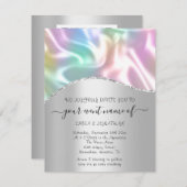 Budget Floral QR Code Silver Holographic (Vorne/Hinten)