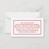 Budget.Floral.Red Poppy. Änderung der Pläne Note C Mitteilungskarte (Rückseite)