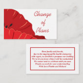 Budget.Floral.Red Poppy. Änderung der Pläne Note C Mitteilungskarte (Vorne/Hinten)