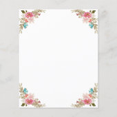 Budget Floral Religious Cross Osterfeier Einladung (Rückseite)