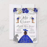 Budget Floral Royal Blue Charra Quinceanera