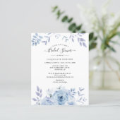 Budget Floral Script Watercolor Brautparty (Stehend Vorderseite)